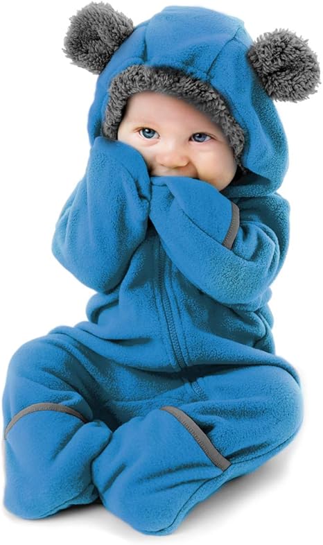 Cuddle Club Fleece Baby Bunting Bodysuit with Hood