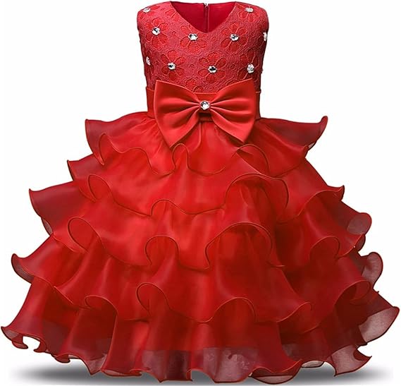 Girl Dress Kids Ruffles Lace Party Wedding Dresses