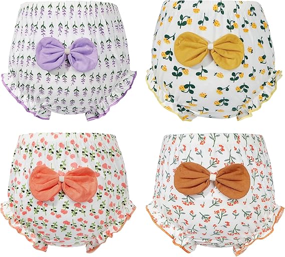 4Pcs Diaper Covers for Girls Baby