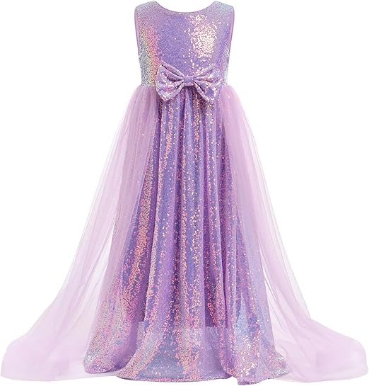 Girls Sparkly Tulle Sequin Party Dress