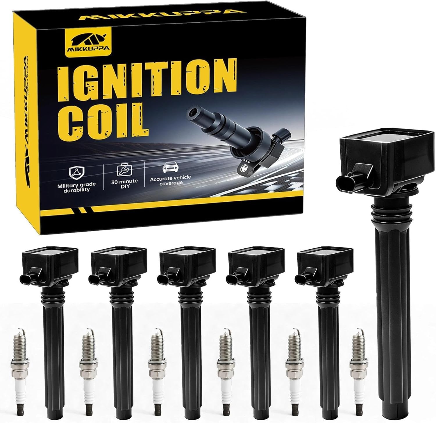 MIKKUPA UF648 Ignition Coil Pack and Spark Plugs