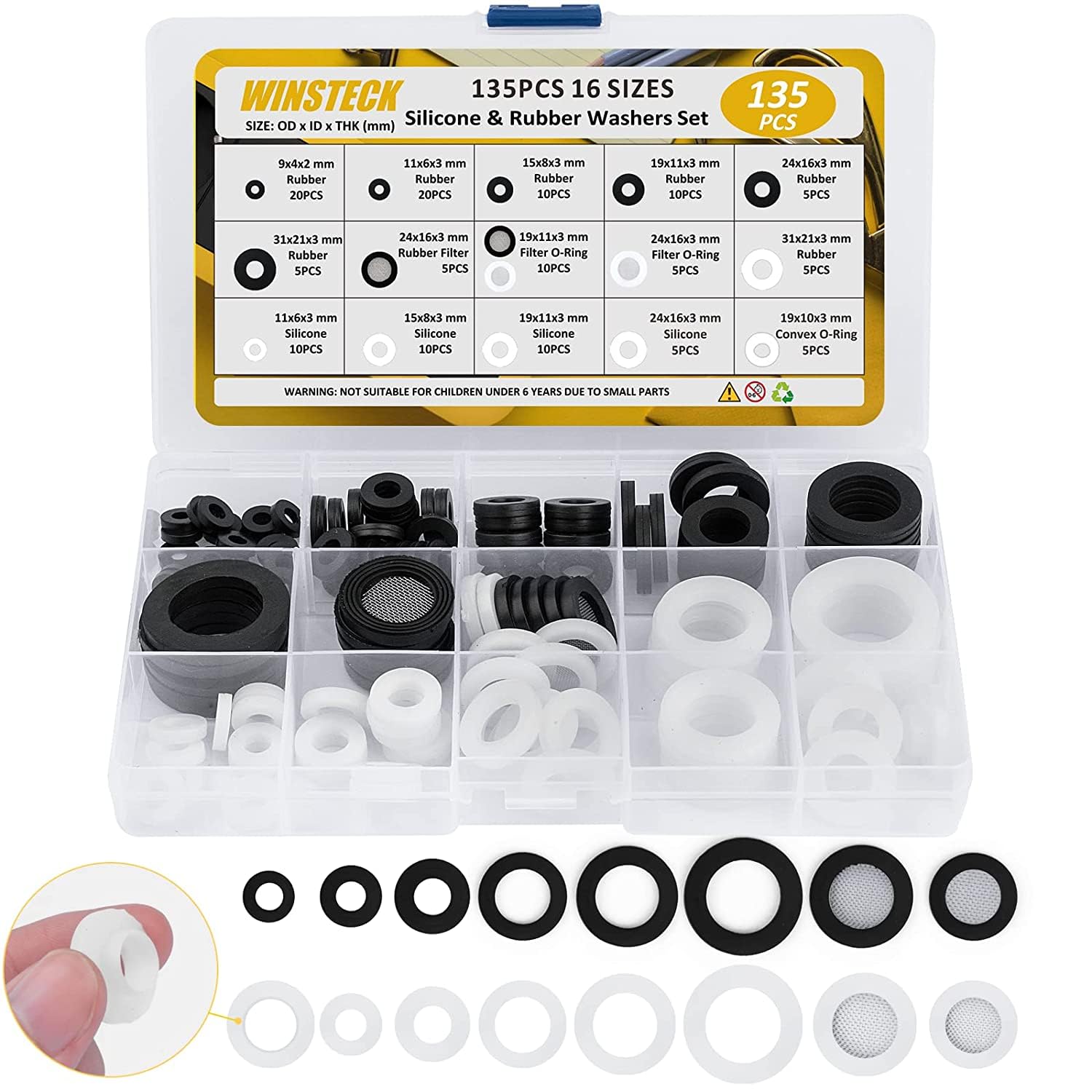 Rubber & Silicone Gasket Washers Kit