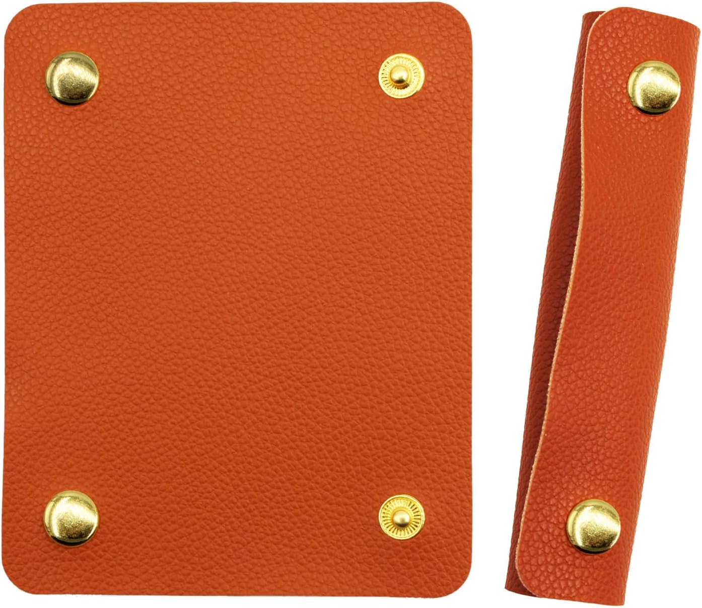 Leather Travel Bag Handle Wraps, Brown, 2 Pieces