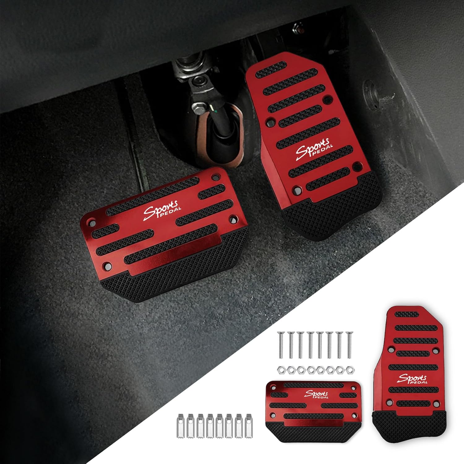 PACLVIO 2PCS Non-Slip Car Pedal Covers