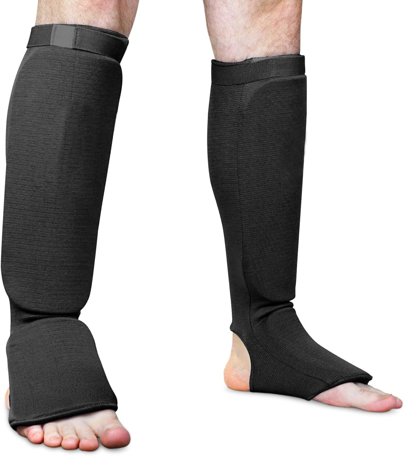Elastic Shin and Instep Padded Guards (Pair)