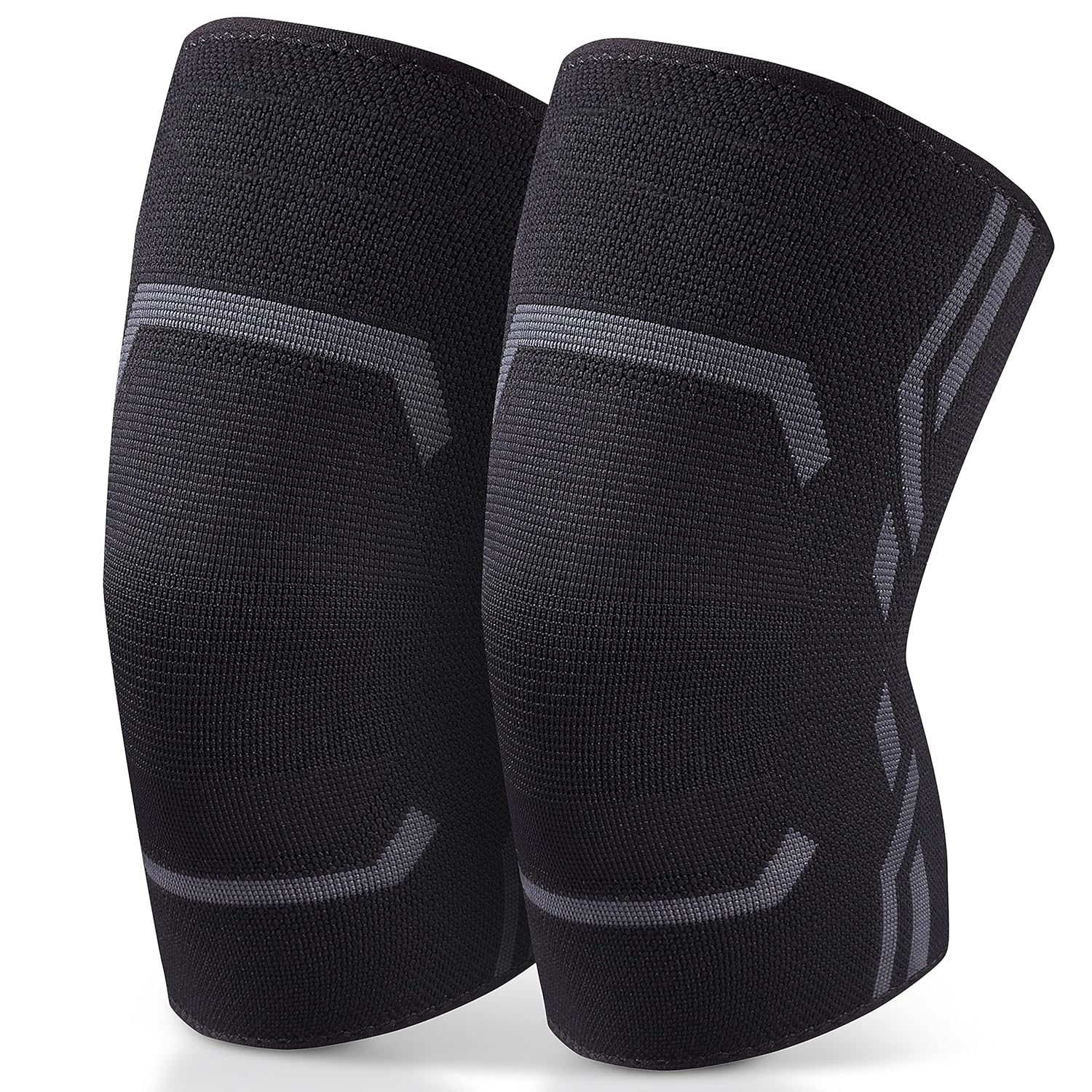 Knee Compression Sleeves with Non-Slip Support (2 Pack)