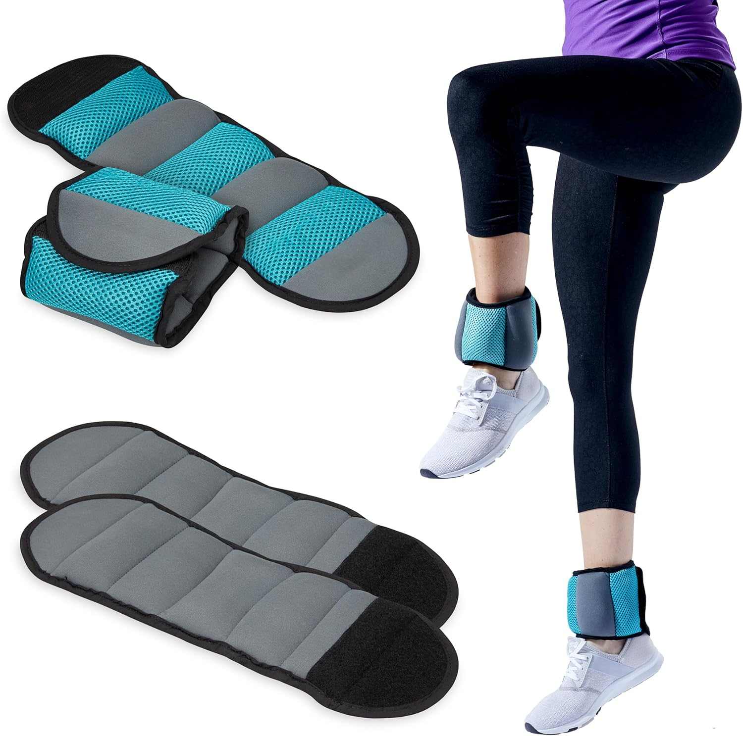 Adjustable Ankle Weights for Strength Training (Pair)