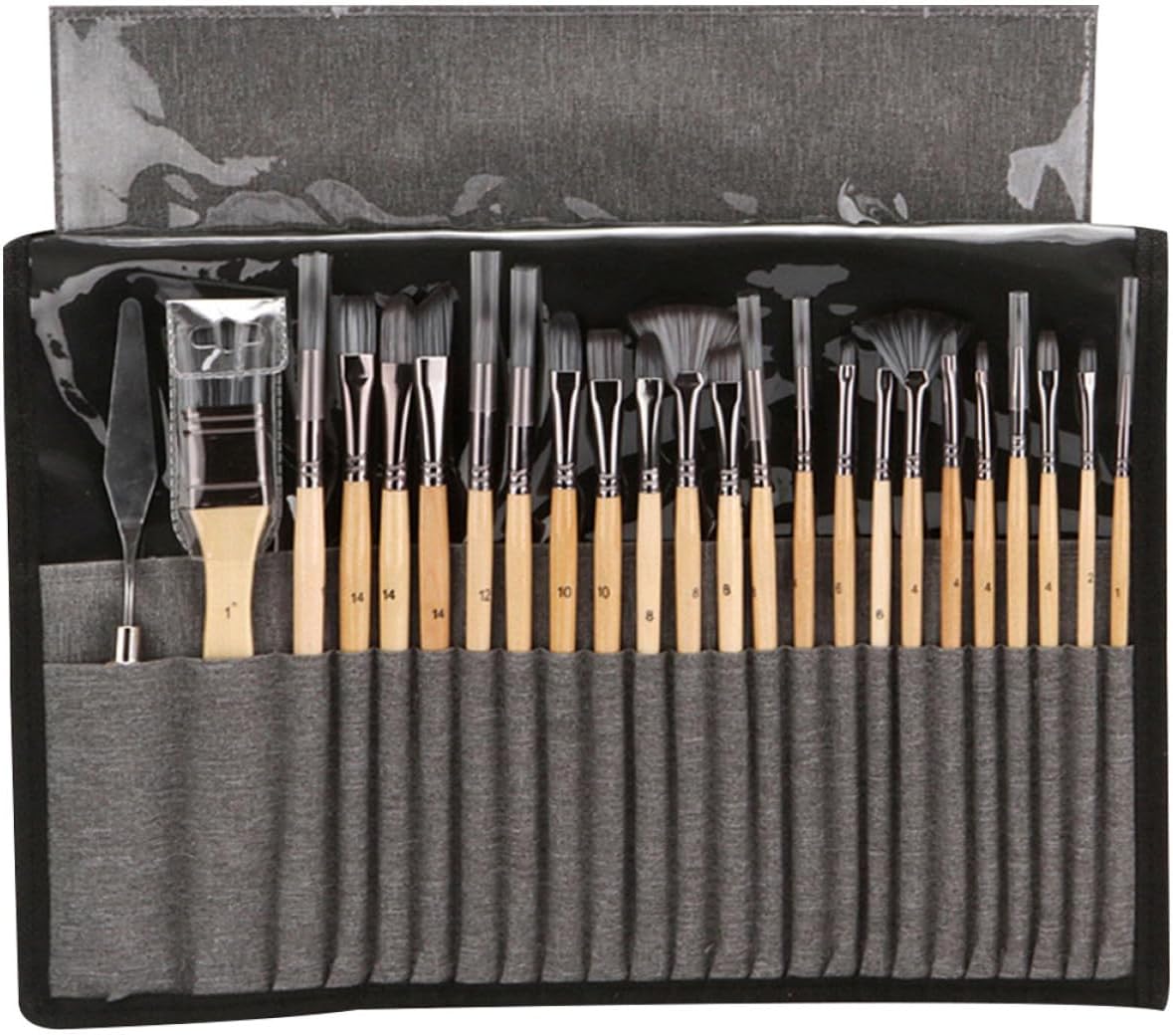 24pcs Nylon Hair Paintbrush Set
