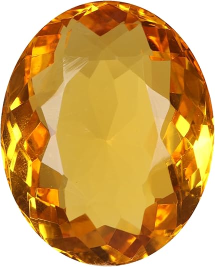 REAL-GEMS Loose Gemstones Translucent Brazilian Yellow Citrine 52.00 Carat