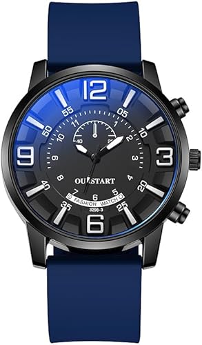 Men Silicone Strap Analog Casual Wrist Watch