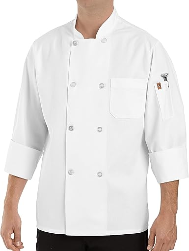 Men's Double-Breasted Chef Coat White