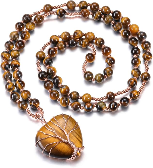 Top Plaza Healing Crystal Amethyst Necklace Natural Stone