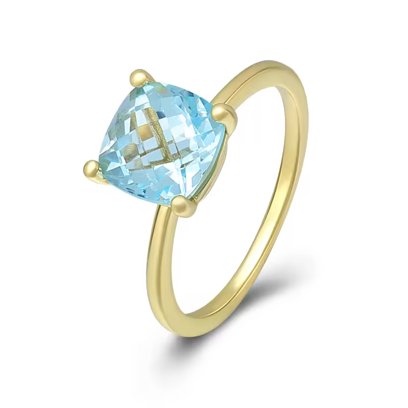 Geometric Square Princess Ring