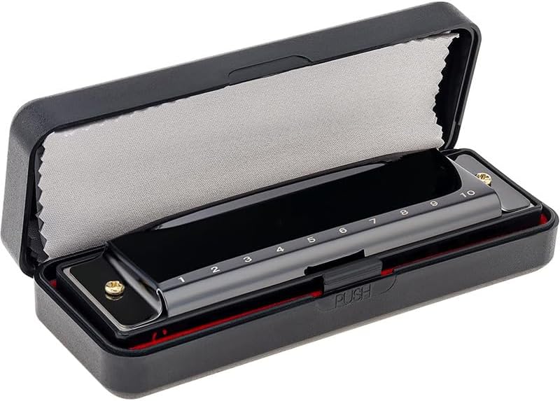 10 Hole Harmonica in Key of C, Diatonic Mouth Organ for Beginners