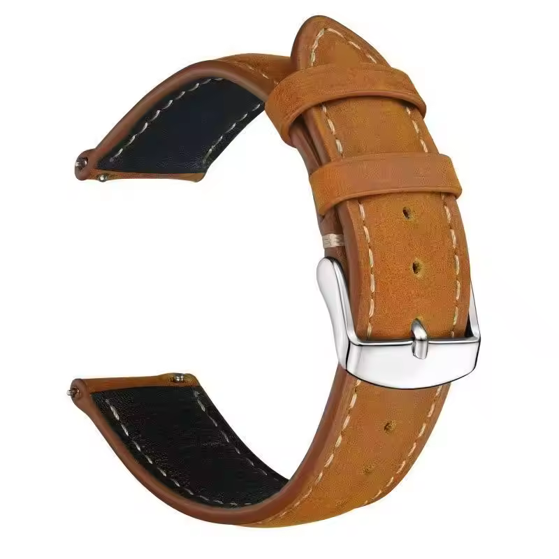 Quick Release Leather Watch Band