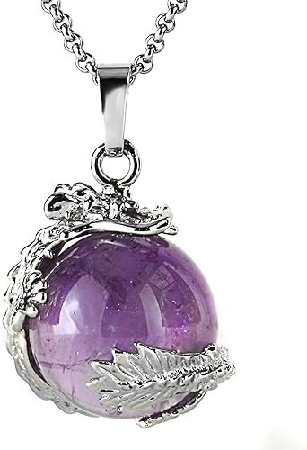 Dragon Necklace Chakra Reiki Healing Crystal Pendant