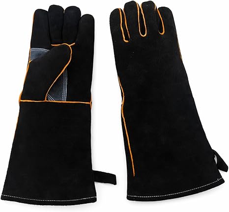 Leather Welding Gloves with Extended Cuff