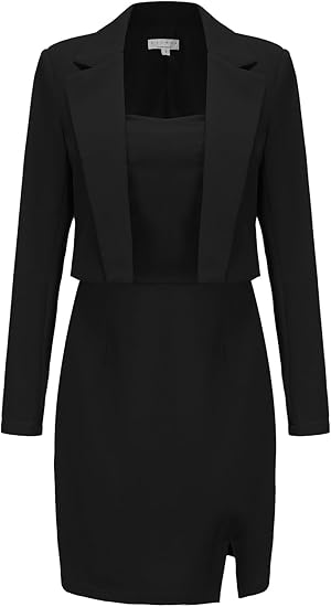 Women's Professional Business Blazer and Skirt Suit Set