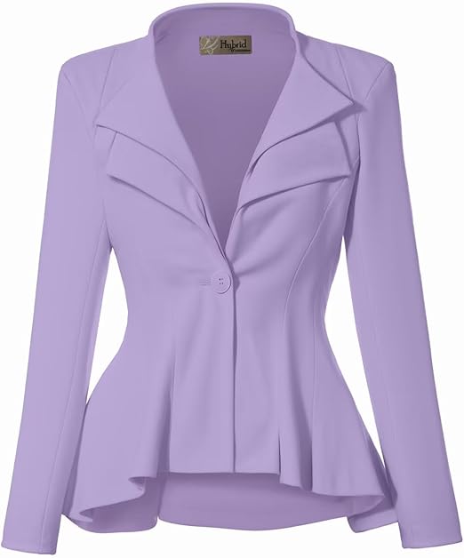 Women's Double Lapel Peplum Blazer